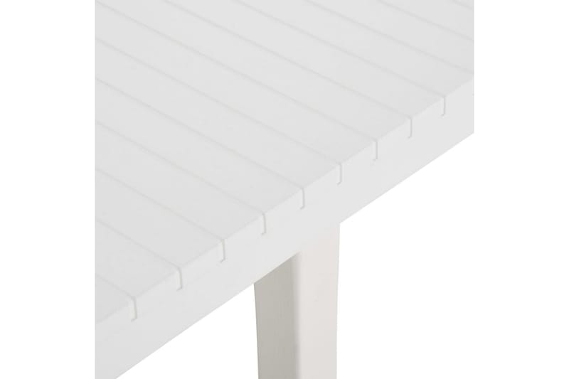 Utebord 220x90x72 cm PP vit - Vit - Utemöbler - Utebord & trädgårdsbord - Matbord utomhus