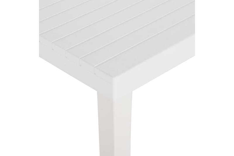 Utebord 220x90x72 cm PP vit - Vit - Utemöbler - Utebord & trädgårdsbord - Matbord utomhus