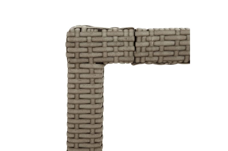 Utebord beige 190x90x75 cm härdat glas och konstrotting - Beige - Utemöbler - Utebord & trädgårdsbord - Matbord utomhus