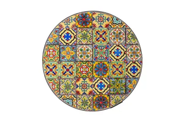 Utebord Morocco D60xh71 Mosaik Topp Med Färgade Motiv - Utemöbler - Utebord & trädgårdsbord - Matbord utomhus