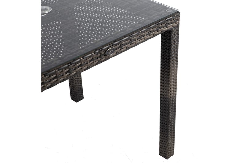 Utebord WICKER 73x73xH71cm Utebordsskiva: klart glas - Mörkbrun - Utemöbler - Utebord & trädgårdsbord - Matbord utomhus