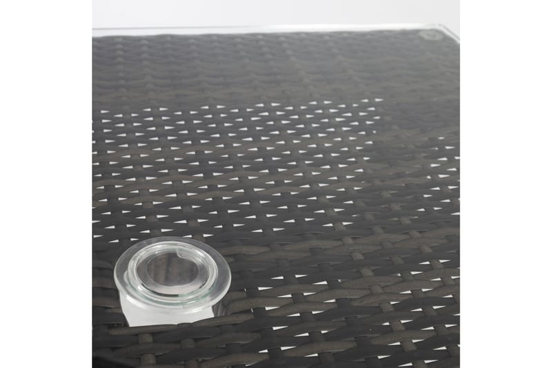 Utebord WICKER 73x73xH71cm Utebordsskiva: klart glas - Mörkbrun - Utemöbler - Utebord & trädgårdsbord - Matbord utomhus