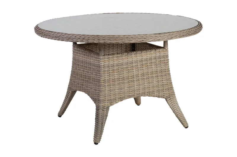 Utebord Pacific D120xh75 Glas Aluminium Gråbeige, undefined