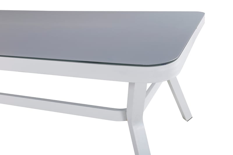 Virya Matbord Utomhus 200 cm - Vit/Grå - Utemöbler - Utebord & trädgårdsbord - Matbord utomhus