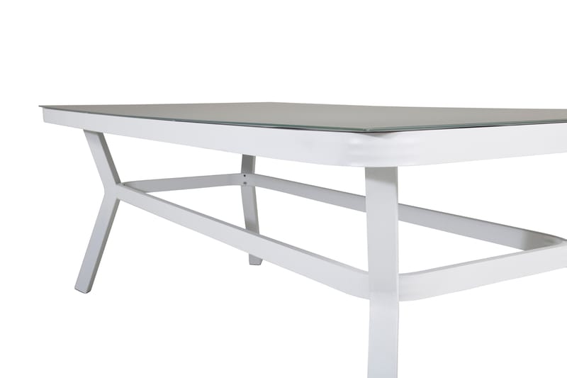 Virya Matbord Utomhus 200 cm - Vit/Grå - Utemöbler - Utebord & trädgårdsbord - Matbord utomhus