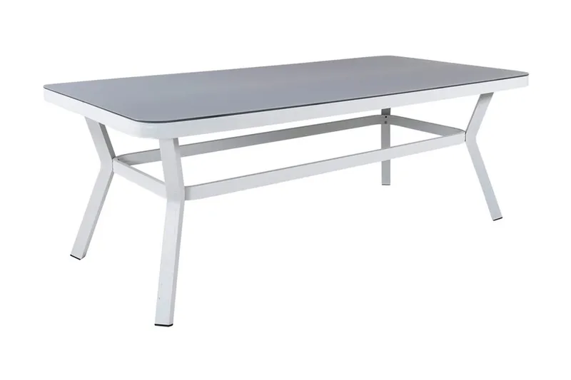 Virya Matbord Utomhus 200 cm - Vit/Grå - Utemöbler - Utebord & trädgårdsbord - Matbord utomhus