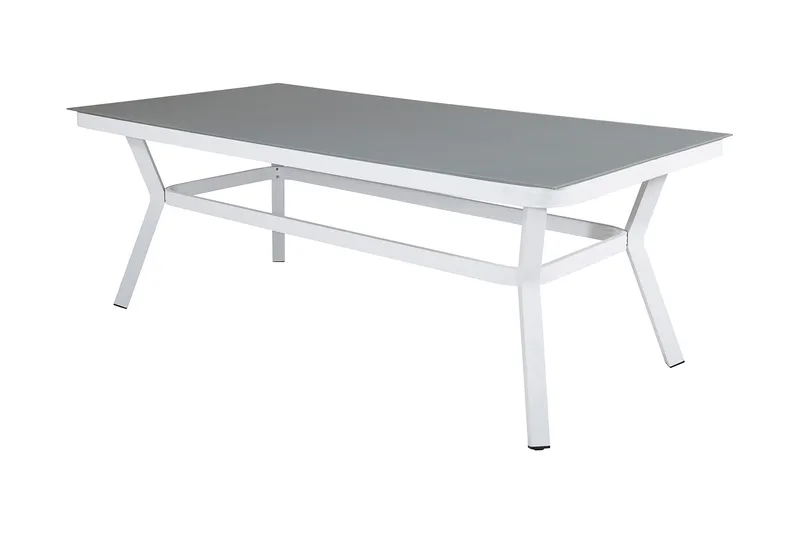 Virya Matbord Utomhus 200 cm - Vit/Grå - Utemöbler - Utebord & trädgårdsbord - Matbord utomhus
