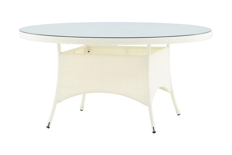 Volta Matbord Utomhus 150 Rund - Vit - Utemöbler - Utebord & trädgårdsbord - Matbord utomhus