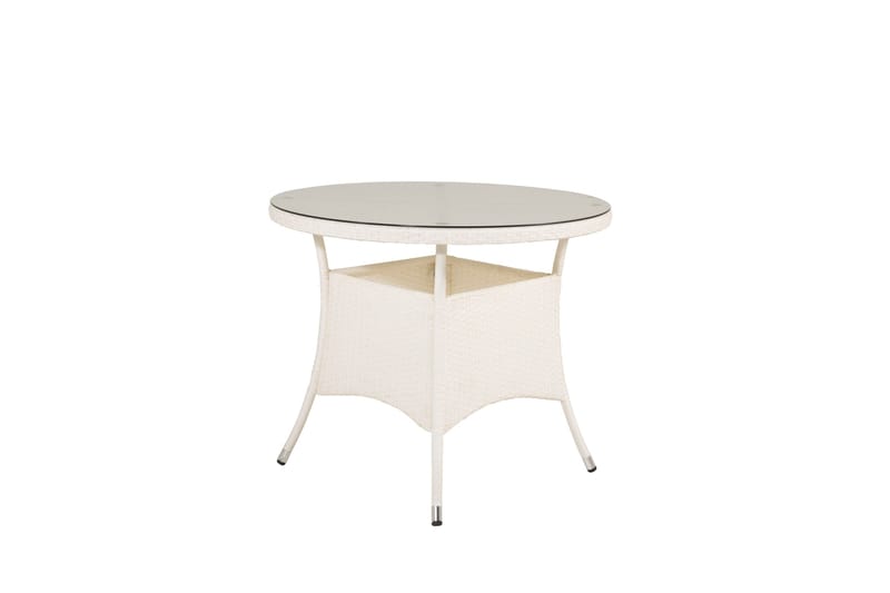 Volta Matbord Utomhus 90 Rund - Vit - Utemöbler - Utebord & trädgårdsbord - Matbord utomhus