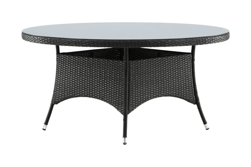 Volta Matbord Utomhus Rund Ø150 cm Svart - Venture Home - Utemöbler - Utebord & trädgårdsbord - Matbord utomhus