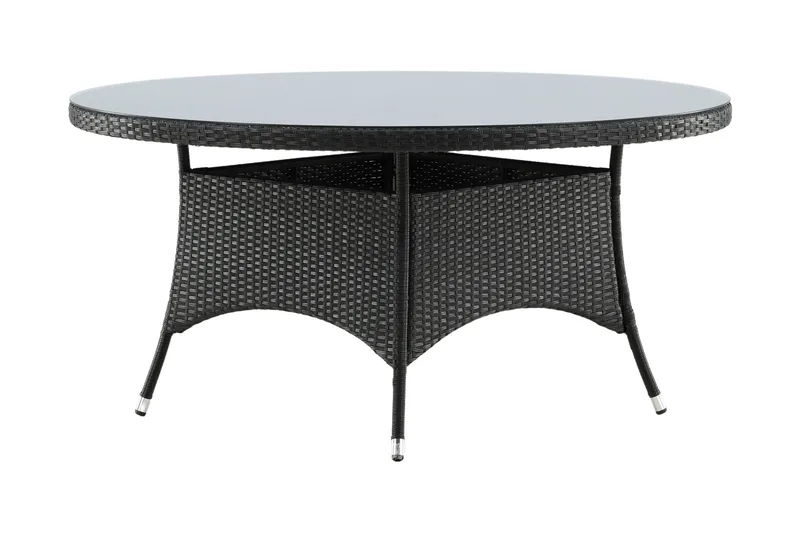 Volta Matbord Utomhus Rund Ø150 cm Svart - Venture Home - Utemöbler - Utebord & trädgårdsbord - Matbord utomhus