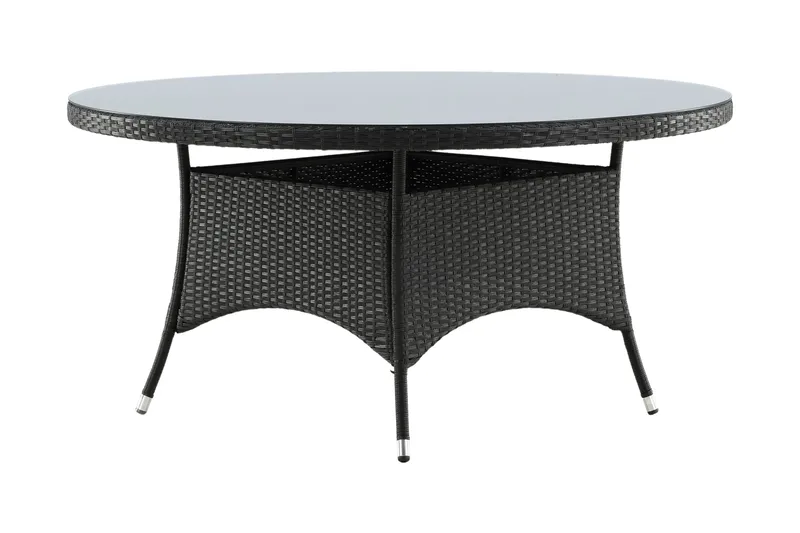 Volta Matbord Utomhus Rund Ø150 cm Svart - Venture Home - Utemöbler - Utebord & trädgårdsbord - Matbord utomhus