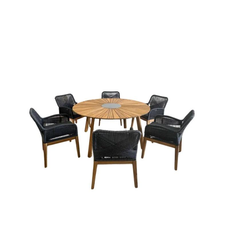 Matgrupp utemöbler | 6 sittplatser | Akaciaträ| Lyfco Florida, undefined