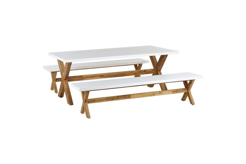 Matsalsset Olbia med bänkar 6-Sits - 6-Sits - Utemöbler - Utebord & trädgårdsbord - Matbord utomhus