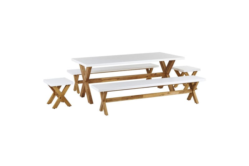 Matsalsset Olbia med bänkar 8-Sits - 8-Sits - Utemöbler - Utebord & trädgårdsbord - Matbord utomhus