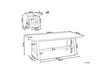 Matsalsset Tonnare 6-Sits - 6-Sits - Utemöbler - Utebord & trädgårdsbord - Matbord utomhus