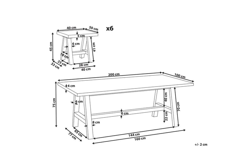 Matsalsset Tonnare 6-Sits - 6-Sits - Utemöbler - Utebord & trädgårdsbord - Matbord utomhus
