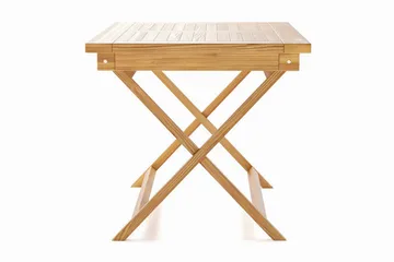 Menorca Litet Rektangulärt Matbord i trä Utomhus 80x120 cm - Trä/Natur - Utemöbler - Utebord & trädgårdsbord - Matbord utomhus