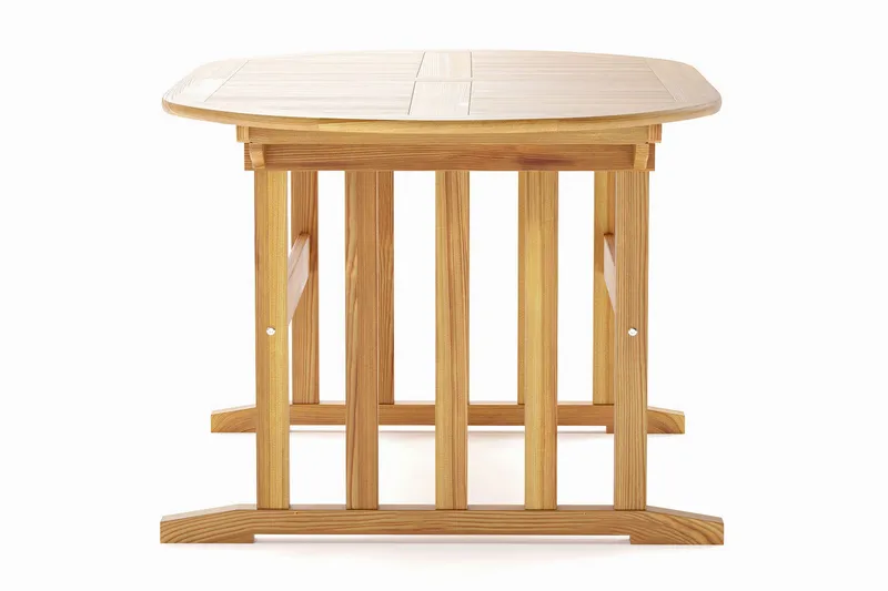 Menorca Ovalt Förlängningbart Matbord i trä Utomhus 90x150 cm - Teak / Natur - Utemöbler - Utebord & trädgårdsbord - Matbord utomhus
