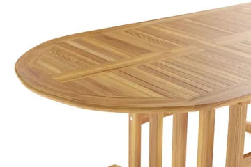 Menorca Ovalt Förlängningbart Matbord i trä Utomhus 90x150 cm - Teak / Natur - Utemöbler - Utebord & trädgårdsbord - Matbord utomhus
