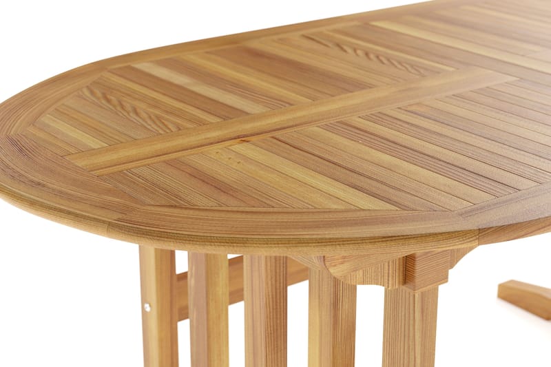 Menorca Stort Ovalt Förlängningbart Matbord i trä Utomhus 100x180 cm - Teak / Natur - Utemöbler - Utebord & trädgårdsbord - Matbord utomhus