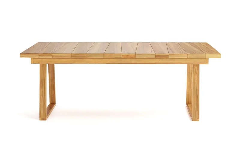 Menorca Stort Rektangulärt Matbord i trä Utomhus 100x180 cm - Teak / Natur - Utemöbler - Utebord & trädgårdsbord - Matbord utomhus