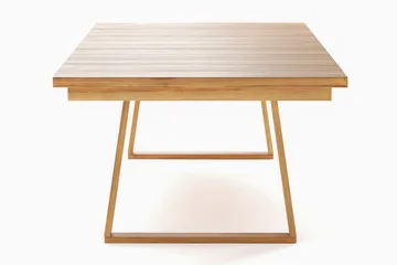 Menorca Stort Rektangulärt Matbord i trä Utomhus 100x180 cm - Teak / Natur - Utemöbler - Utebord & trädgårdsbord - Matbord utomhus