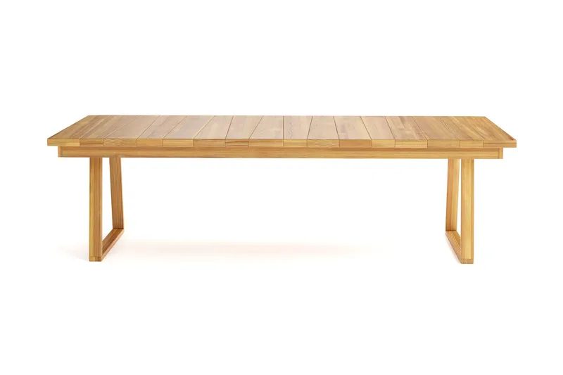 Menorca Stort Rektangulärt Matbord i trä Utomhus 100x240 cm - Teak / Natur - Utemöbler - Utebord & trädgårdsbord - Matbord utomhus