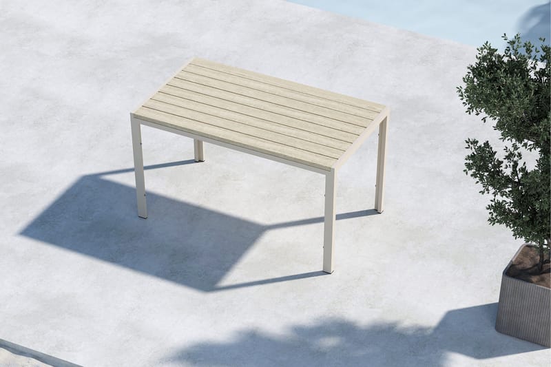 Mirko Matbord Utomhus 80x140 cm - Beige - Utemöbler - Utebord & trädgårdsbord - Matbord utomhus