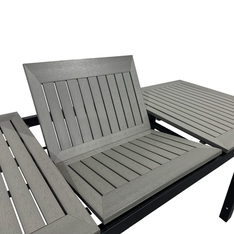 Monaco förlängningsbart bord utomhus 150-250x90 cm - Svart/Grå - Utemöbler - Utebord & trädgårdsbord - Matbord utomhus