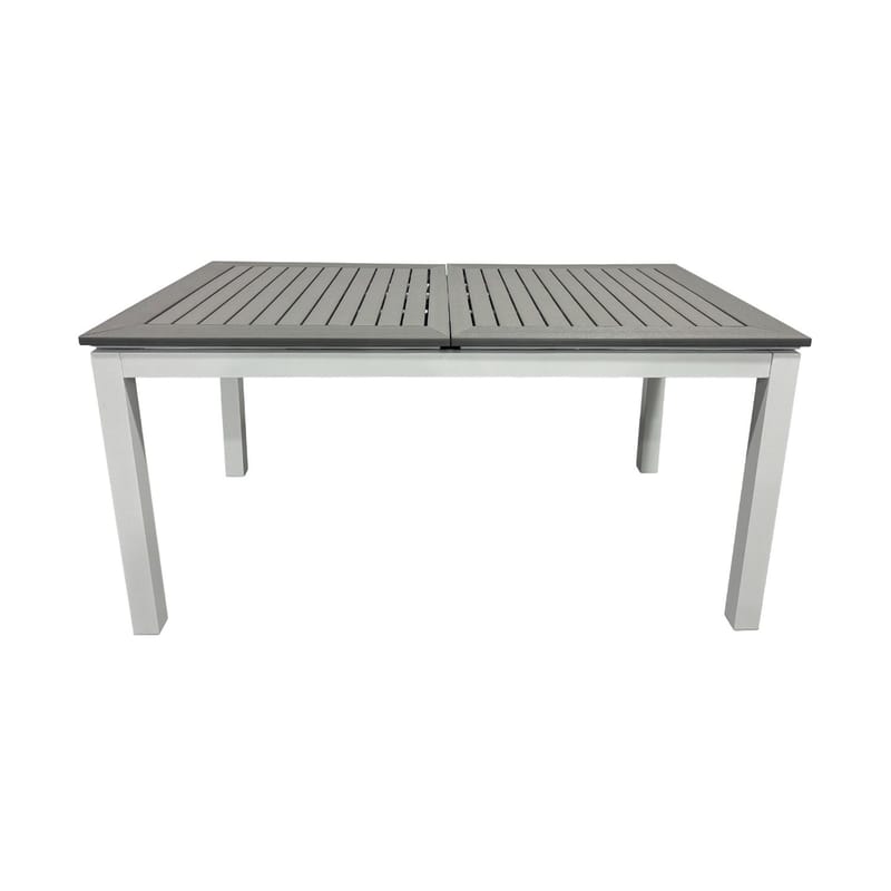 Monaco förlängningsbart bord utomhus 150-250x90 cm, Vit/Grå