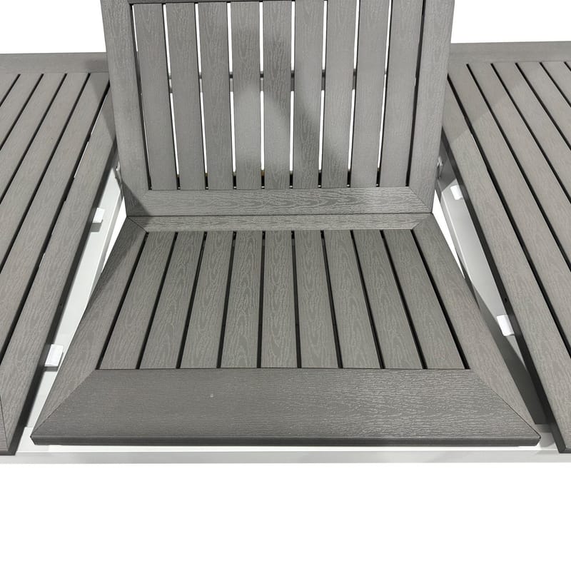 Monaco förlängningsbart bord utomhus 150-250x90 cm - Vit/Grå - Utemöbler - Utebord & trädgårdsbord - Matbord utomhus