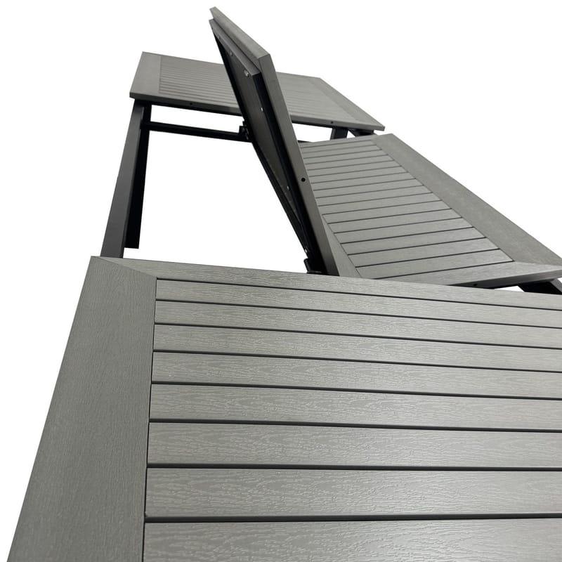 Monaco förlängningsbart bord utomhus 210/310x90 cm - Svart/Grå - Utemöbler - Utebord & trädgårdsbord - Matbord utomhus