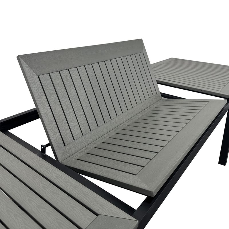 Monaco förlängningsbart bord utomhus 210/310x90 cm - Svart/Grå - Utemöbler - Utebord & trädgårdsbord - Matbord utomhus