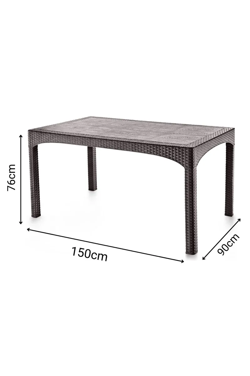 Omber Matbord utomhus 150 cm - Mörkbrun - Utemöbler - Utebord & trädgårdsbord - Matbord utomhus