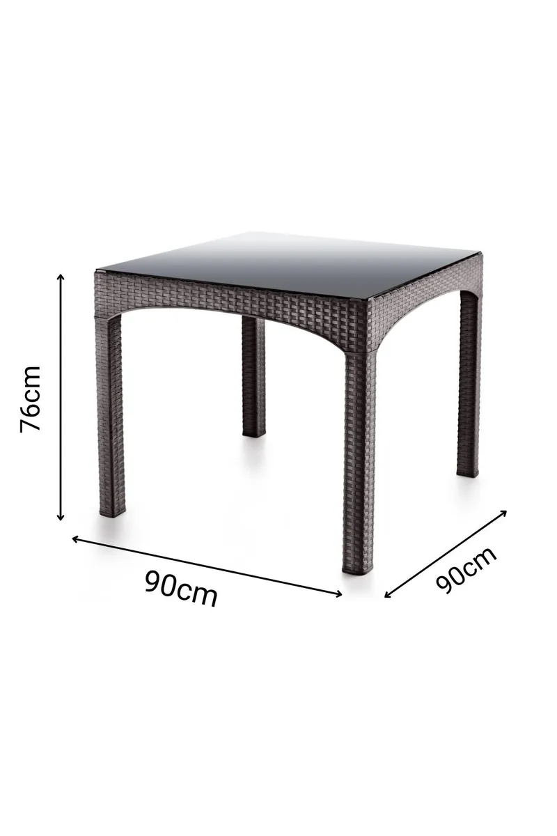 Omber Matbord utomhus 90 cm - Mörkbrun - Utemöbler - Utebord & trädgårdsbord - Matbord utomhus