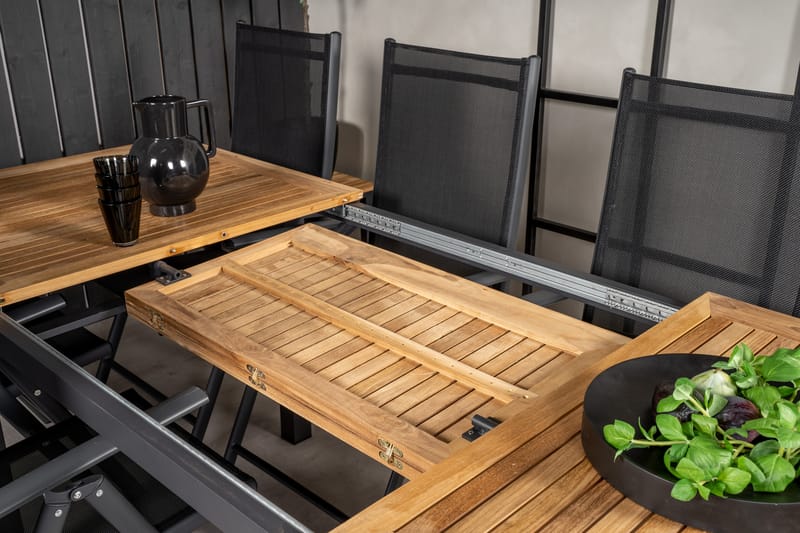 Panama Förlängningsbart Matbord 160-240 cm Brun/Svart - Venture Home - Matbord utomhus