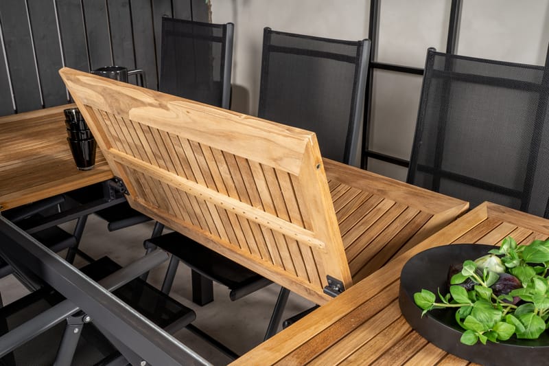 Panama Förlängningsbart Matbord 160-240 cm Brun/Svart - Venture Home - Matbord utomhus