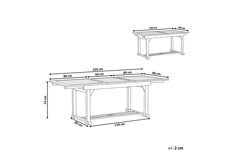 Paolo Matbord Utomhus 90x160 cm - Mörkbrun - Utemöbler - Utebord & trädgårdsbord - Matbord utomhus