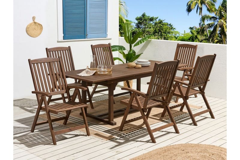 Paolo Matbord Utomhus 90x160 cm - Mörkbrun - Utemöbler - Utebord & trädgårdsbord - Matbord utomhus