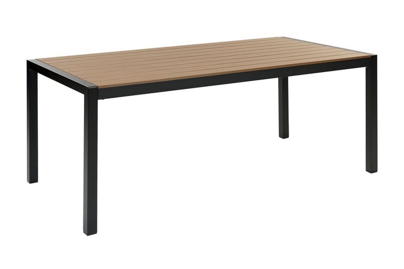 Pereta Matbord Utomhus 180x90 cm - Ljusbrun/Svart - Utemöbler - Utebord & trädgårdsbord - Matbord utomhus