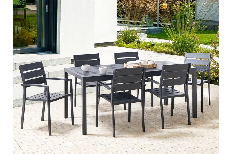 Pereta Matbord Utomhus 180x90 cm - Svart - Utemöbler - Utebord & trädgårdsbord - Matbord utomhus