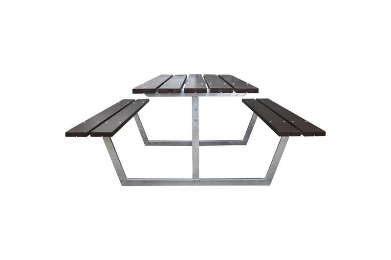 Picknickbord Rustik Metall Utan Ryggstöd - Brun - Utemöbler - Utebord & trädgårdsbord - Picknickbord & bänkbord