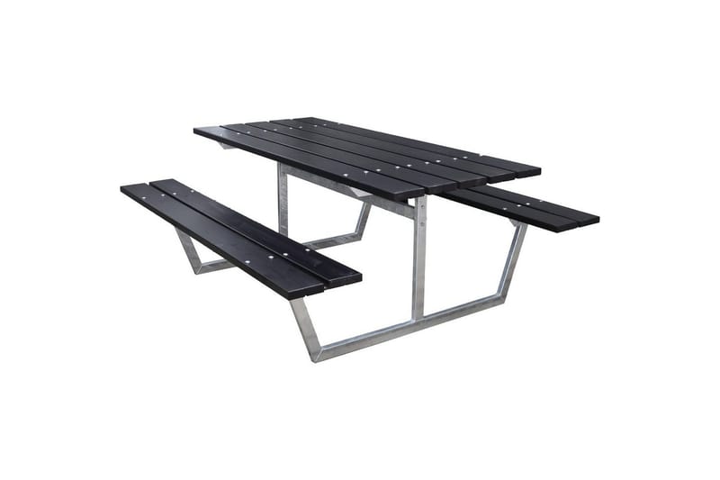 Picknickbord Rustik Metall Utan Ryggstöd - Svart - Utemöbler - Utebord & trädgårdsbord - Picknickbord & bänkbord