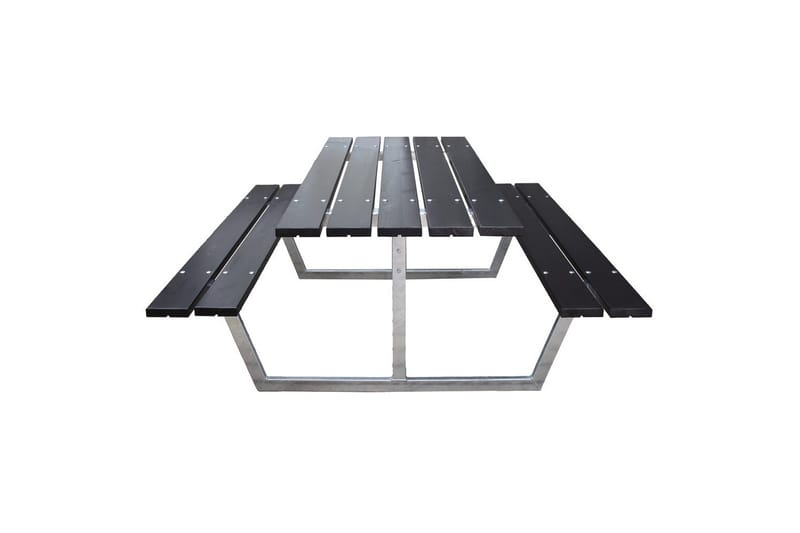 Picknickbord Rustik Metall Utan Ryggstöd - Svart - Utemöbler - Utebord & trädgårdsbord - Picknickbord & bänkbord