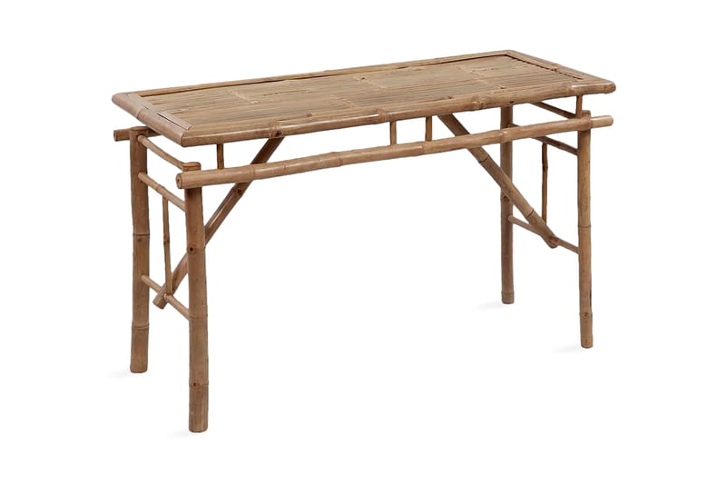 Ã–lbord med 2 bänkar 100 cm bambu - Brun - Picknickbord & bänkbord