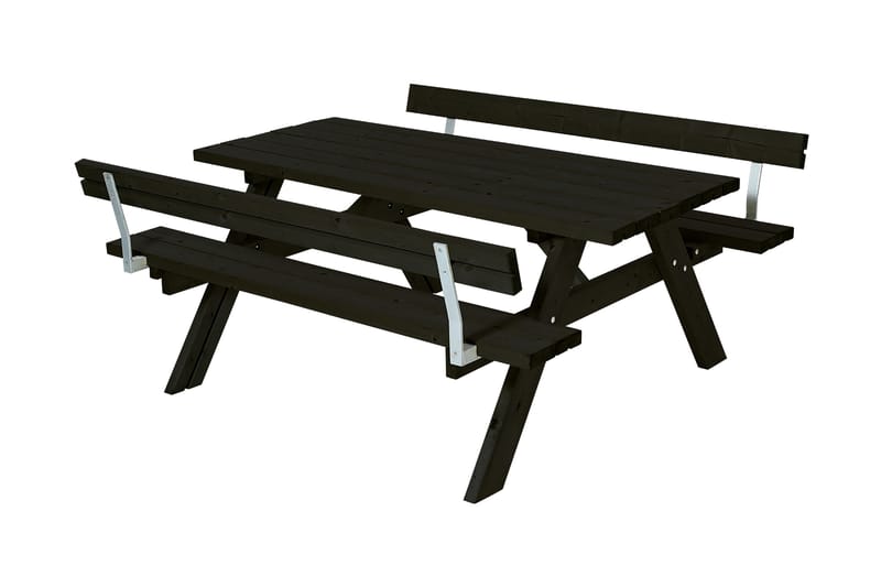 Bord- och bänkset med 2 ryggstöd - Picknickbord & bänkbord