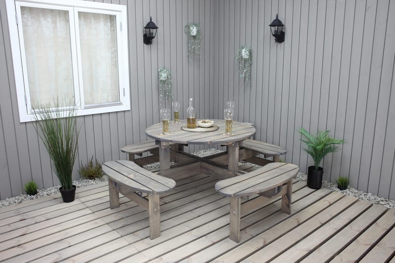 Frankfurt picknikbord - brun - Utemöbler - Utebord & trädgårdsbord - Picknickbord & bänkbord