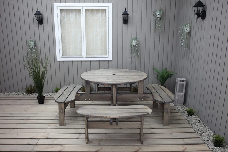 Frankfurt picknikbord - brun - Utemöbler - Utebord & trädgårdsbord - Picknickbord & bänkbord