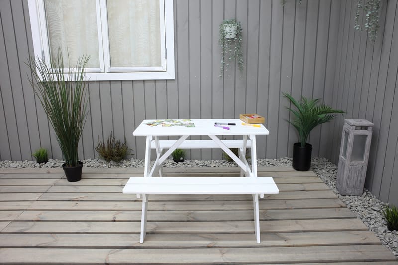 Nancie Mini Picknickbord - Vit - Utemöbler - Utebord & trädgårdsbord - Picknickbord & bänkbord